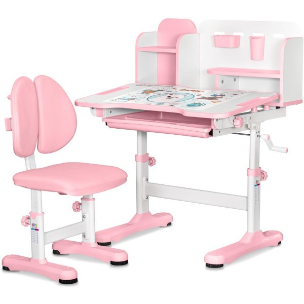 Фото - Комплект мебели школьный Mealux Panda Pink (BD-28 PN)